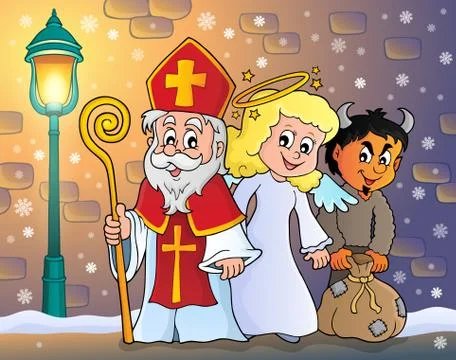 Saint Nicholas Day theme Stock Illustration