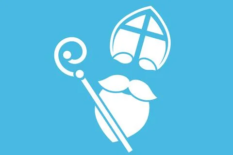 Saint Nicholas. Vector illustration. Flat style element. Stock Illustration