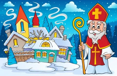 Saint Nicolas theme image Stock Illustration