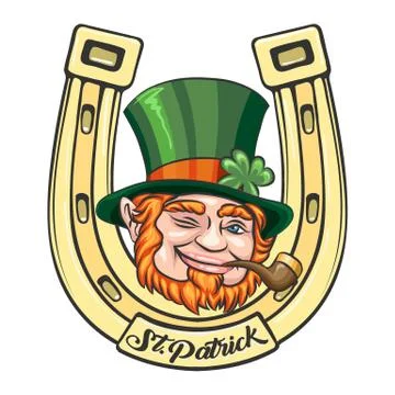Saint Patrick Cartoon Emblem Stock Illustration