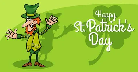 Saint Patrick Day design and cartoon Leprechaun with clover Cartoon illust... Stock Photos