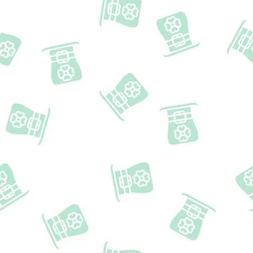 Saint patrick day glyph vector seamless pattern Illustrazione stock