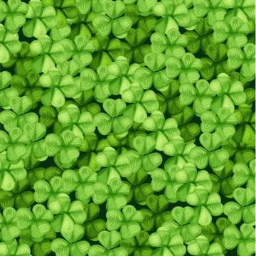 Saint patrick day green clover pattern background Illustrazione stock