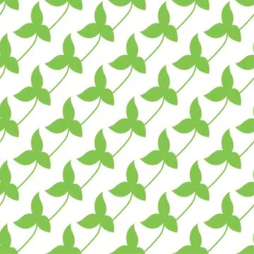 Saint Patrick day green clover seamless pattern Stock Illustration