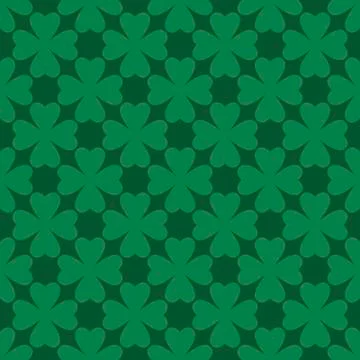 Saint Patrick day green clover seamless pattern Illustrazione stock