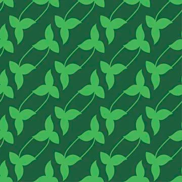 Saint Patrick day green clover seamless pattern Illustrazione stock