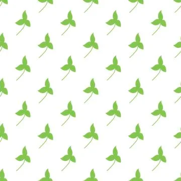Saint Patrick day green clover seamless pattern Stock Illustration