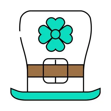 Saint patrick day icon color illustration Stock Illustration