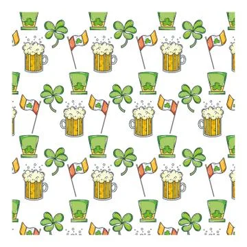 Saint patrick day pattern background Stock Illustration