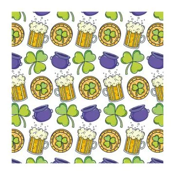 Saint patrick day pattern background イラスト素材