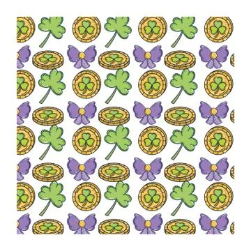 Saint patrick day pattern background Illustrazione stock