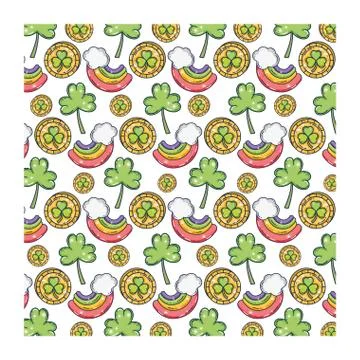 Saint patrick day pattern background Stock Illustration