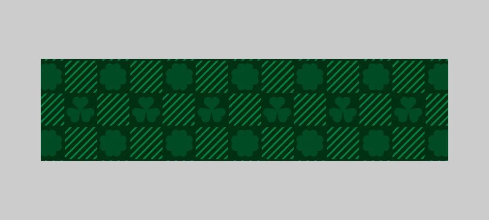 Saint patrick day pattern horizontal banner design Illustrazione stock