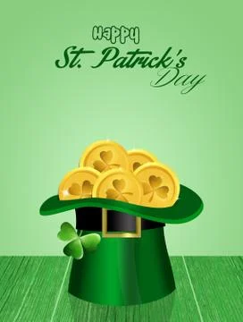 Saint Patrick day postcard Stock Illustration