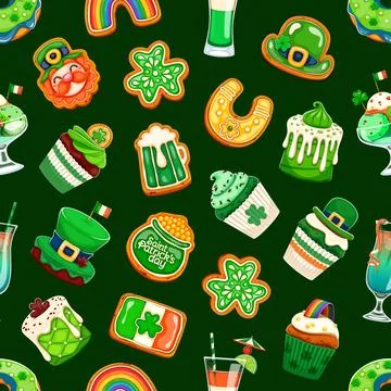 Saint Patrick day seamless pattern background Illustrazione stock