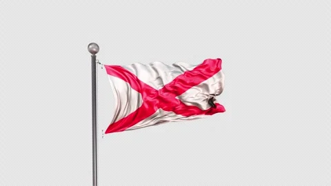 Saint Patrick Flag  Animation Loop Include Alpha 3D Rendering Stock-Footage 312095483