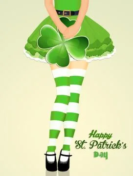 Saint patrick postcard Stock Illustration