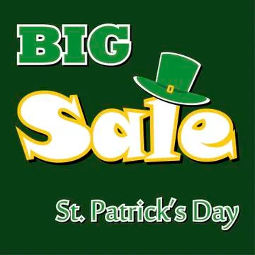 Saint Patrick sale banner Stock Illustration