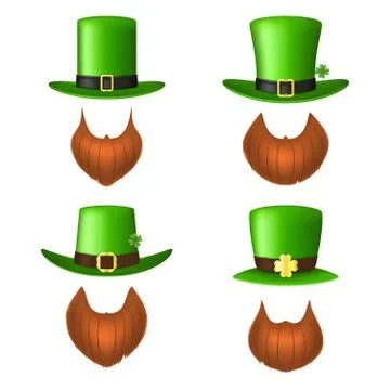 Saint Patrick's Concept Icons Set Stock Illustration