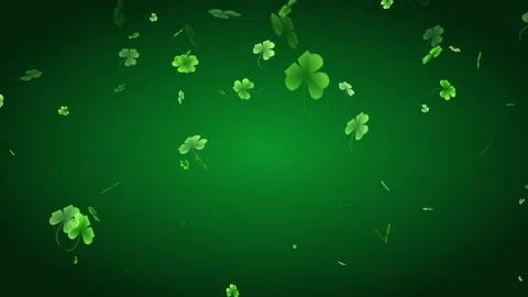 Saint Patrick's Day 4K Shamrock with particles, Stock Footage 265410625