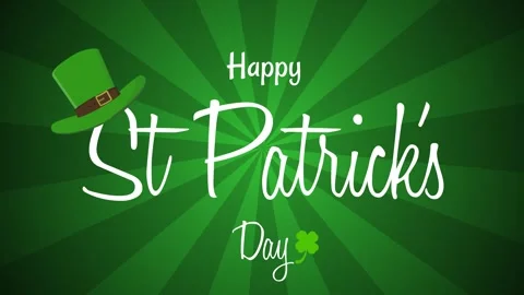 Saint Patrick's Day animated St Patrick's Day greeting background happy Sai.. Stock Footage 264964594