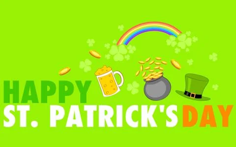 Saint Patricks Day Background Stock Illustration