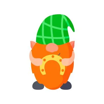 Saint Patrick's Day character. Vector cartoon illustration. Isolated on white. Stock Illustration
