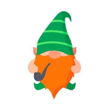 Saint Patrick's Day character. Vector cartoon illustration. Isolated on white. Stock Illustration