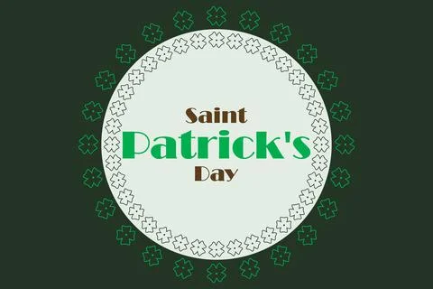 Saint Patrick's Day on Clover leaf conceptual mandala design Illustrazione stock