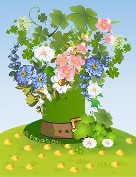 Saint Patrick's Day composition, Illustrazione stock