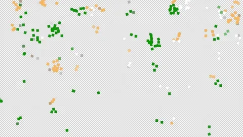 Saint Patricks Day Confetti Overlay Stock Footage 311567601