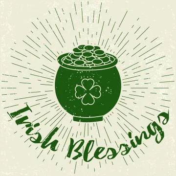 Saint Patricks Day design elements Stock Illustration