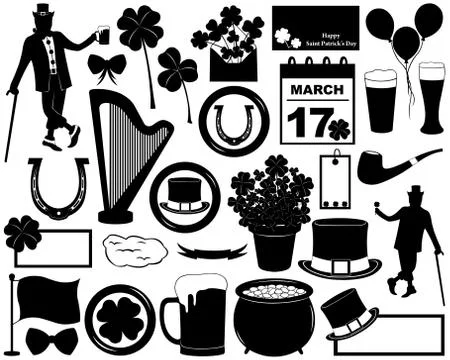 Saint Patrick's Day Elements Stock Illustration