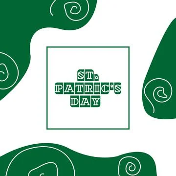 Saint Patricks Day on a green background. Lettering Saint Patricks Day Stock Illustration