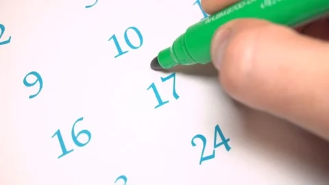 Saint Patricks Day green clover with wooden block calendar Stock Footage 101280260