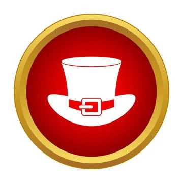 Saint patricks day hat with buckle icon Stock Illustration