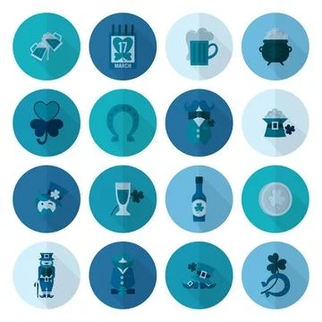 Saint Patricks Day Icon Set Saint Patricks Day Icon Set. Vector. Clean Wor... Stock Photos