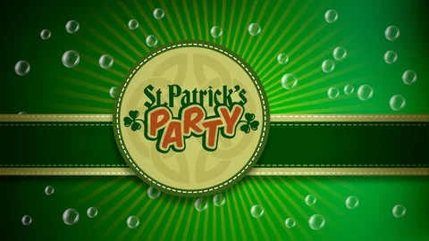 Saint Patrick's day irish label on green background Stock-Footage 99827166