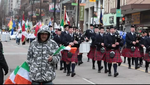 Saint Patrick's day Parade  Stock Footage 1239846
