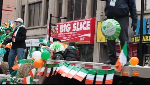  Saint Patrick's day Parade  Stock Footage 1240006