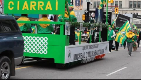 Saint Patrick's day Parade   Stock Footage 1240143