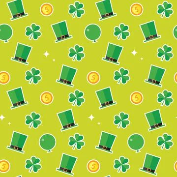 Saint Patrick's Day Pattern Background イラスト素材