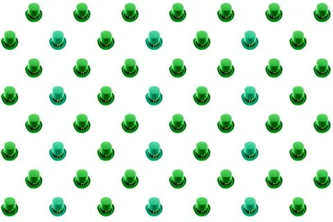 Saint patrick's day pattern symbol green leprechaun pot on a white isolated Foto stock