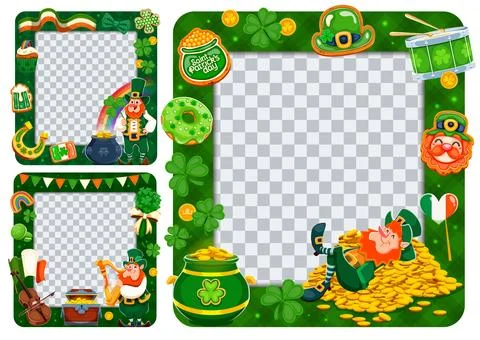 Saint Patrick's Day photo frames for Irish holiday Illustrazione stock