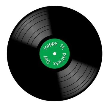 Saint Patricks Day Record Illustrazione stock