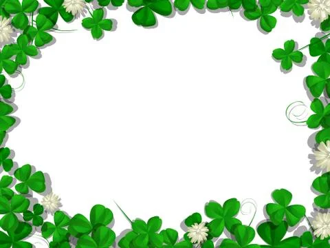 Saint Patricks day rectangular frame Stock Illustration