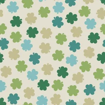 Saint Patrick's day seamless background in retro style Stock Illustration