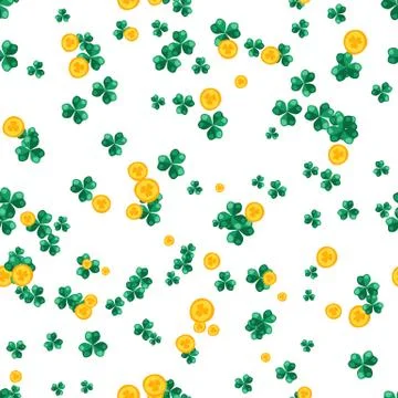Saint Patricks Day seamless pattern. Stock Illustration