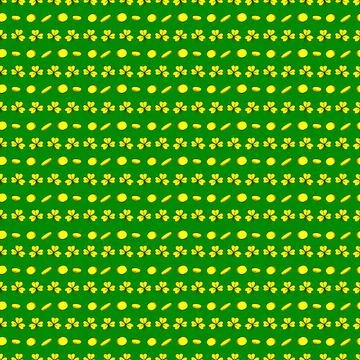SAINT PATRICK'S DAY seamless pattern with clover. Stockillustratie