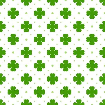Saint Patrick's Day Seamless Pattern Design Featuring Decorative Elements i.. Stock Illustration